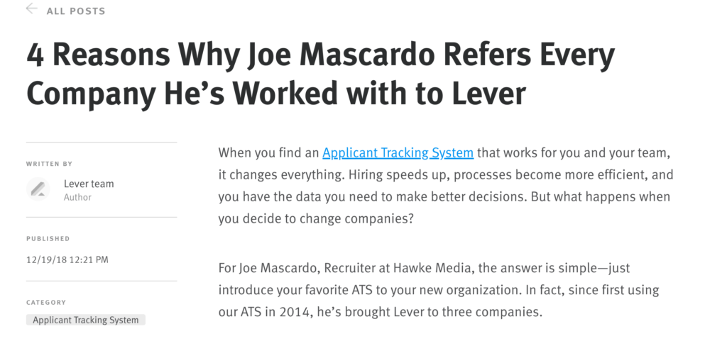 4 Reasons Why Joe Mascardo Refers Every Company He’s Worked with to Lever